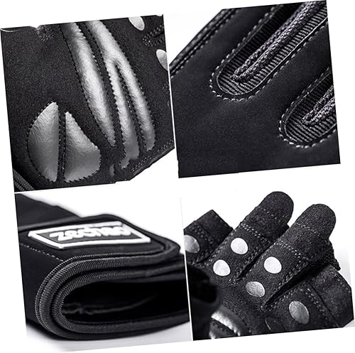 Miniatura 5 de Kisangel 3 Pairs Sports Gloves Guantes para Gym Hombre Lifting Glove Mens Workout Gloves Leather Workout Gloves Exercise Gloves for Men Gloves for