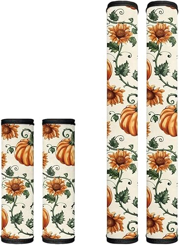 Miniatura 142 de Juego de 4 fundas protectoras de repuesto para manija de puerta de refrigerador con temática de té de la tarde para microondas, horno, refrigerador