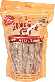 Smokehouse 100-Percent Natural Duck Breast Tenders Dog Treats, 8-Ounce