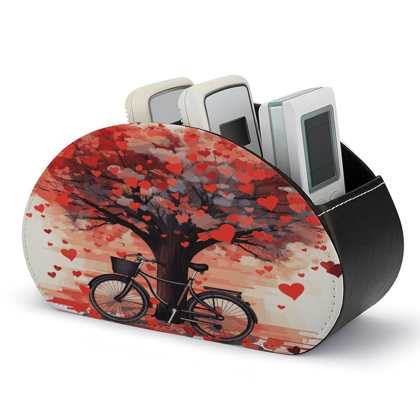 Btcowzrv Style Heart Tree Bicycle Remote Control Holder With 5 Compartments