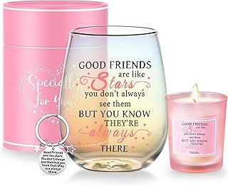 Friendship Gifts for Women Wine Glasses Drinking Personalised Birthday Gifts for Friend Girl Men Special Friend Gifts for ...