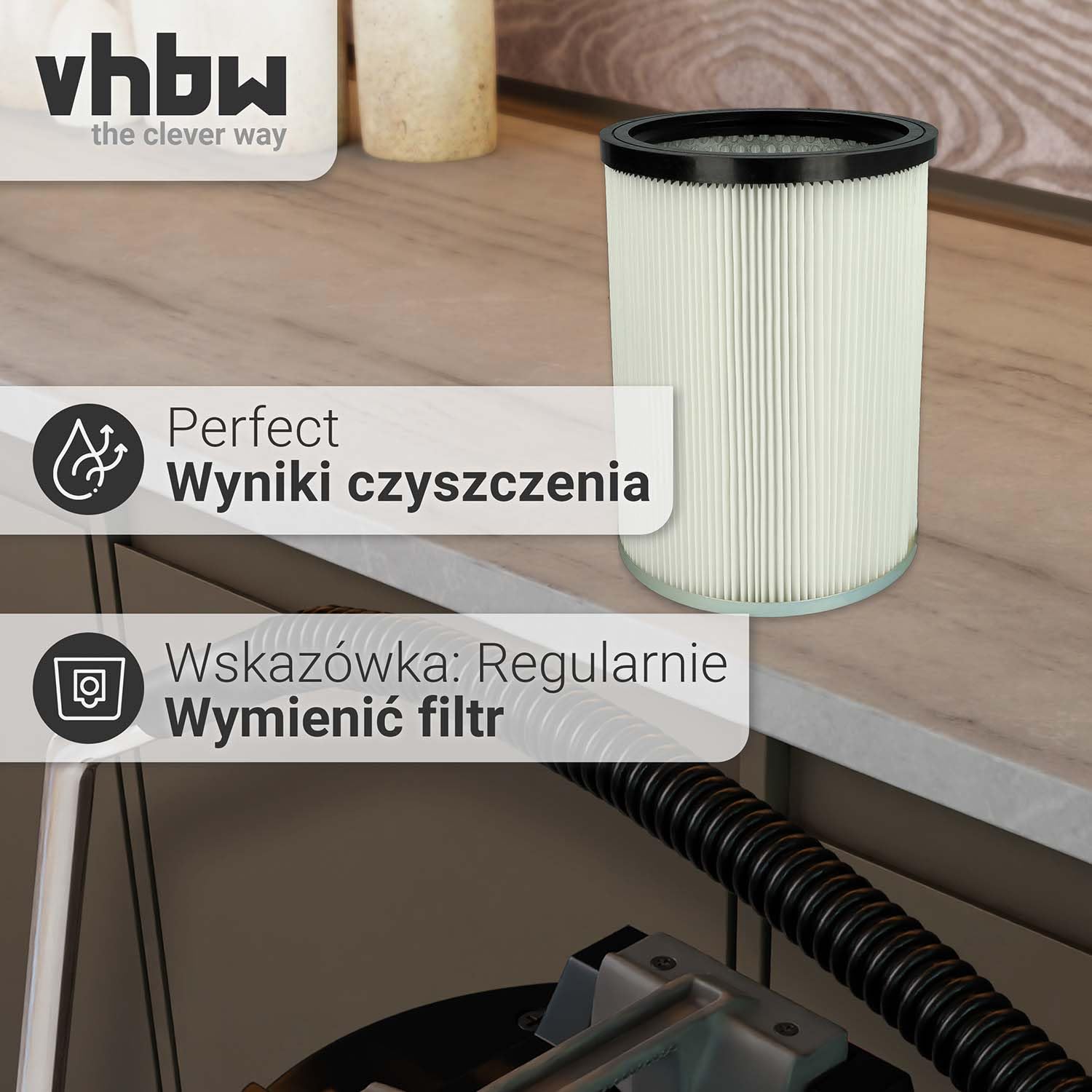 vhbw 10x filtr kartridżowy do odkurzaczy takich jak Kärcher 6.907-038.0