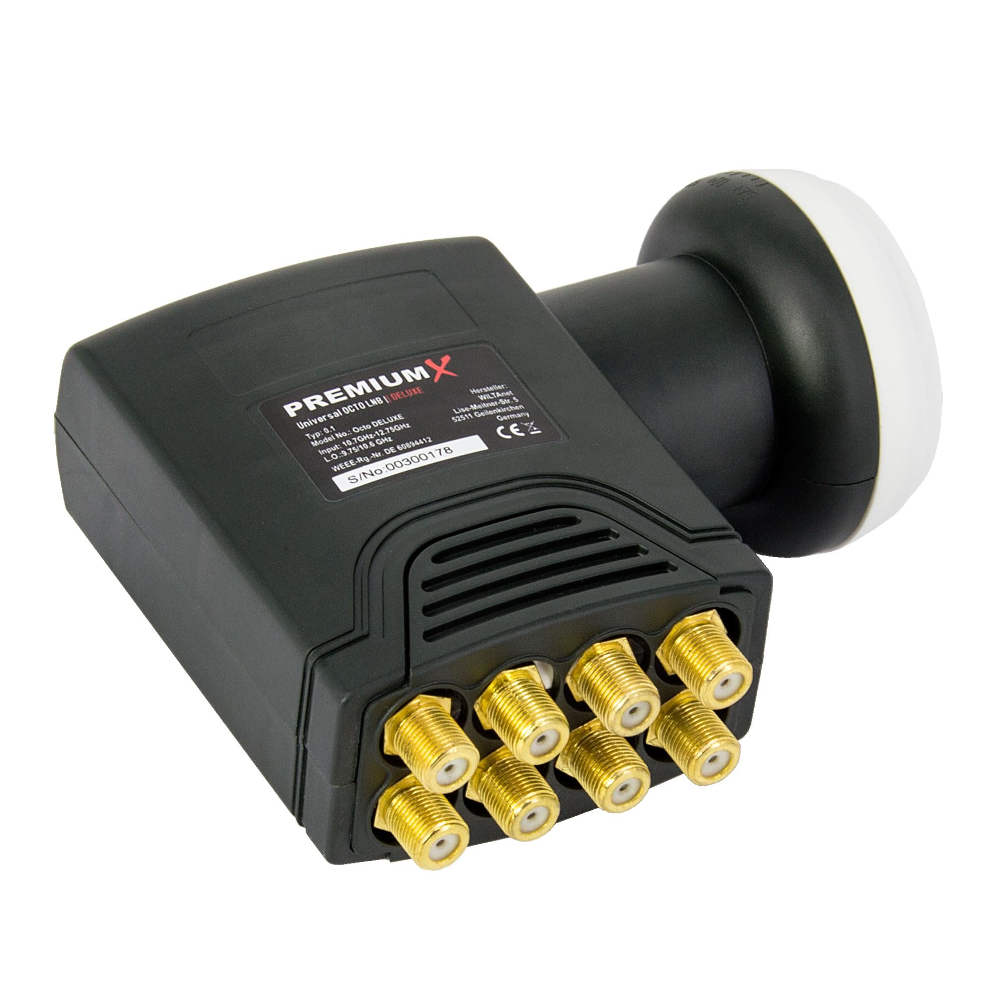 Fuba DAA 850 A Satanlage Set Aluminium Satellitenschüssel in Anthrazit HDTV 3D 4K Premium X Deluxe Octo LNB 1 Sat für 8 Teilnehmer