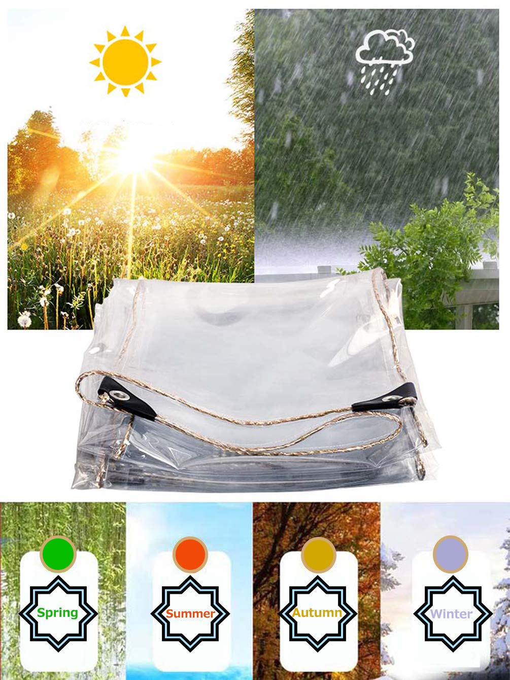 Abdeckplane transparente Plane Isolationsfolie Anti Fog Anti Splash Anti Spitting Staubschutz mit Ösen Einfach zu installierende Schutzfolie