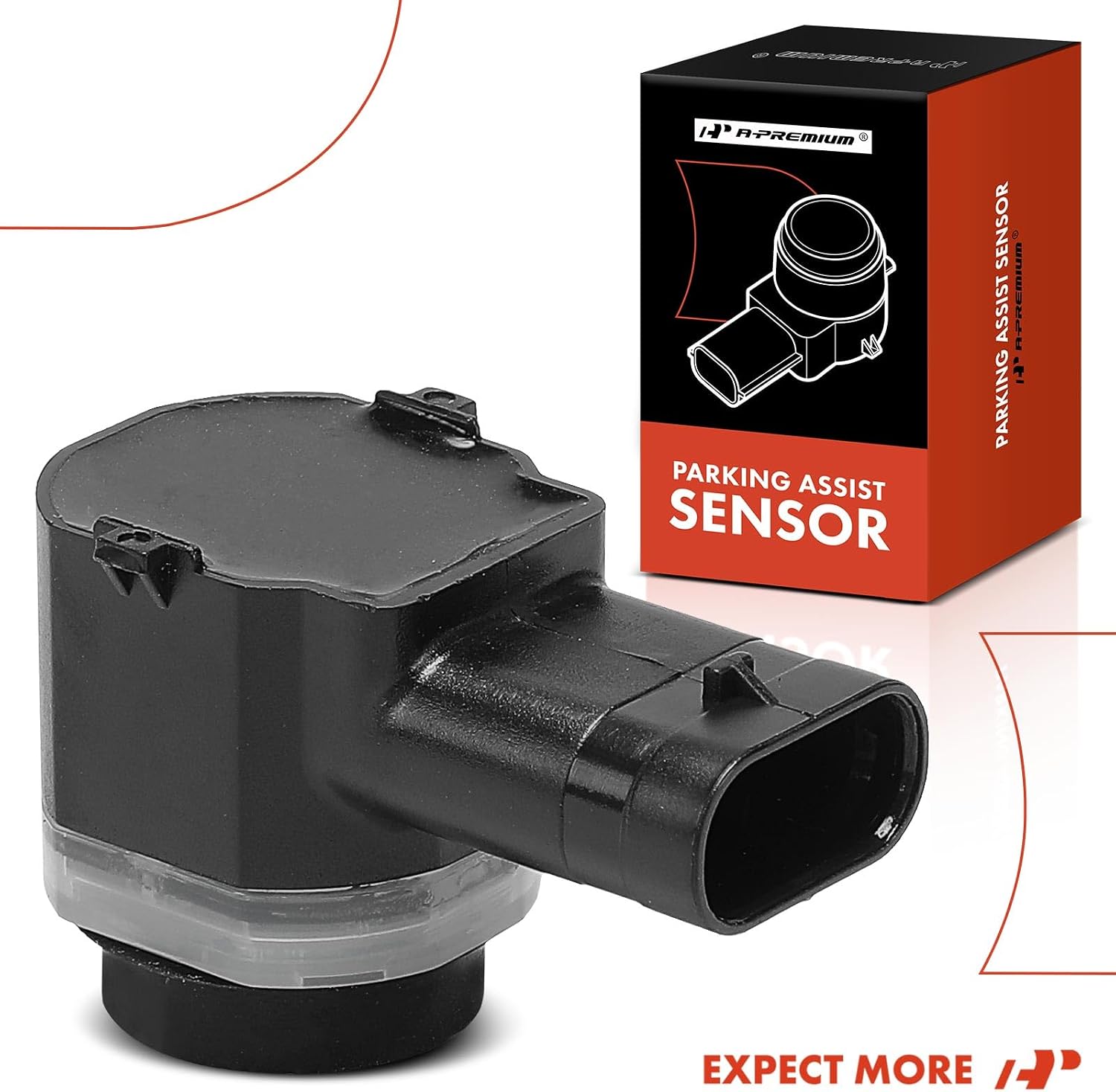 A-Premium PDC Reverse Backup Parking Assist Sensor Compatible with Ford, Jaguar, Land Rover & Aston Martin Models - Escape 2012-2019, Focus 2010-2018, Transit Connect, Fiesta, Range Rover, C-MAX, XF