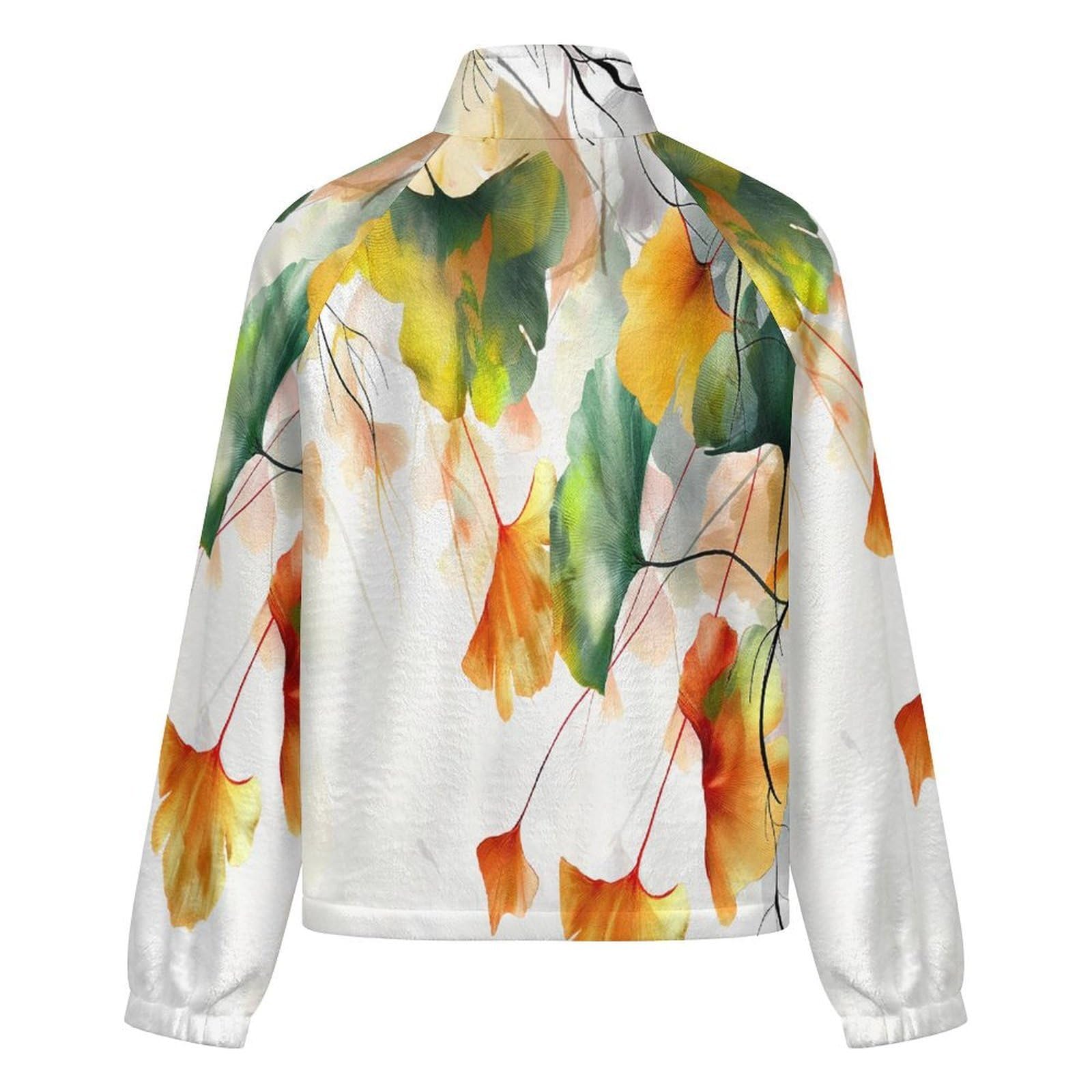OFFSUM Chaqueta Polar Para Mujer - Plantas Frondosasabrigo De Talla Grande Para Otoño E Invierno, Tops, Cárdigan, Ropa De Calle De Moda Para Exteriores, Resistente Al Viento, Ropa De Senderismo