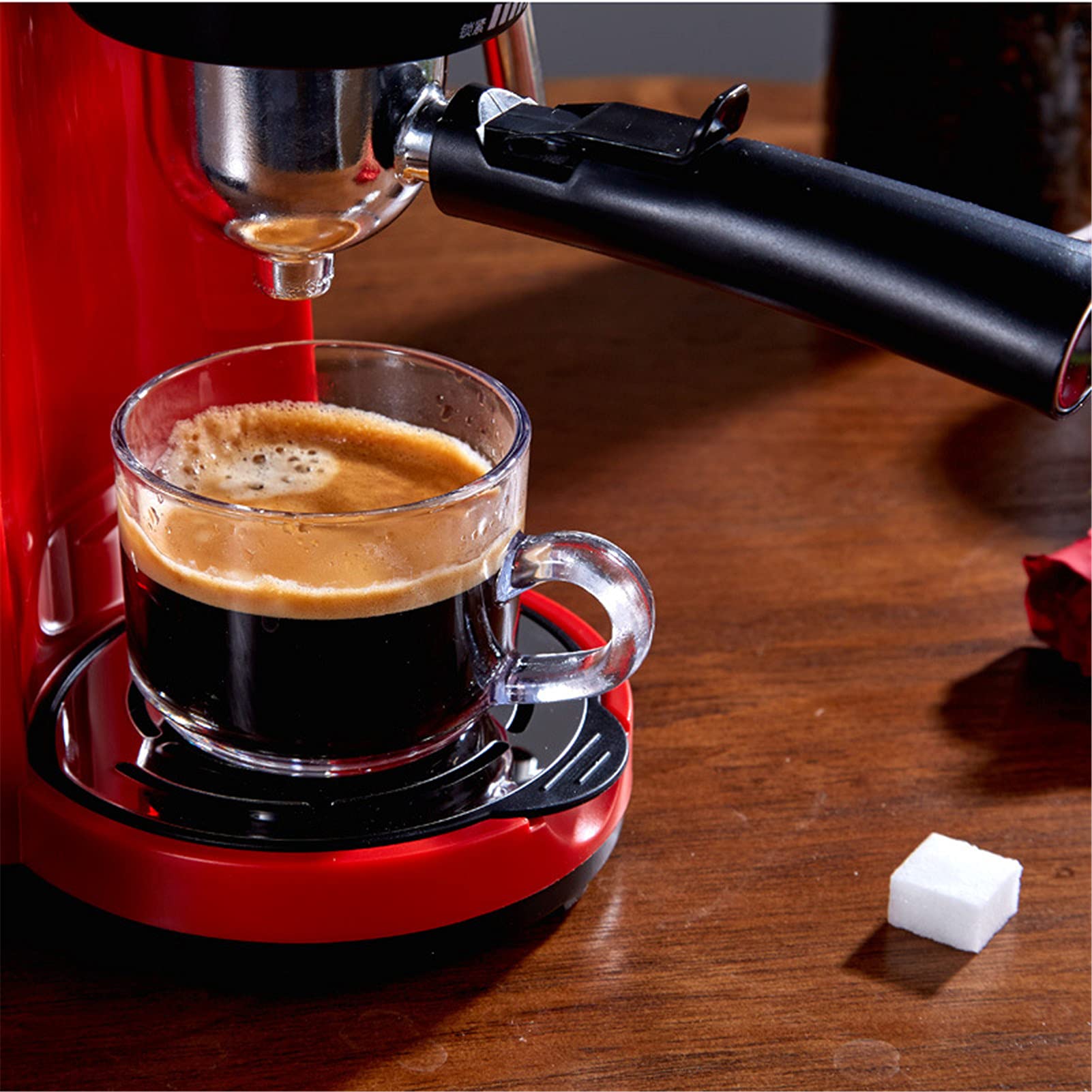 Máquina de café de filtro, máquina de espresso, cafetera de tanque de agua extraíble de alto rendimiento, filtro reutilizable de elaboración rápida (normativa británica)