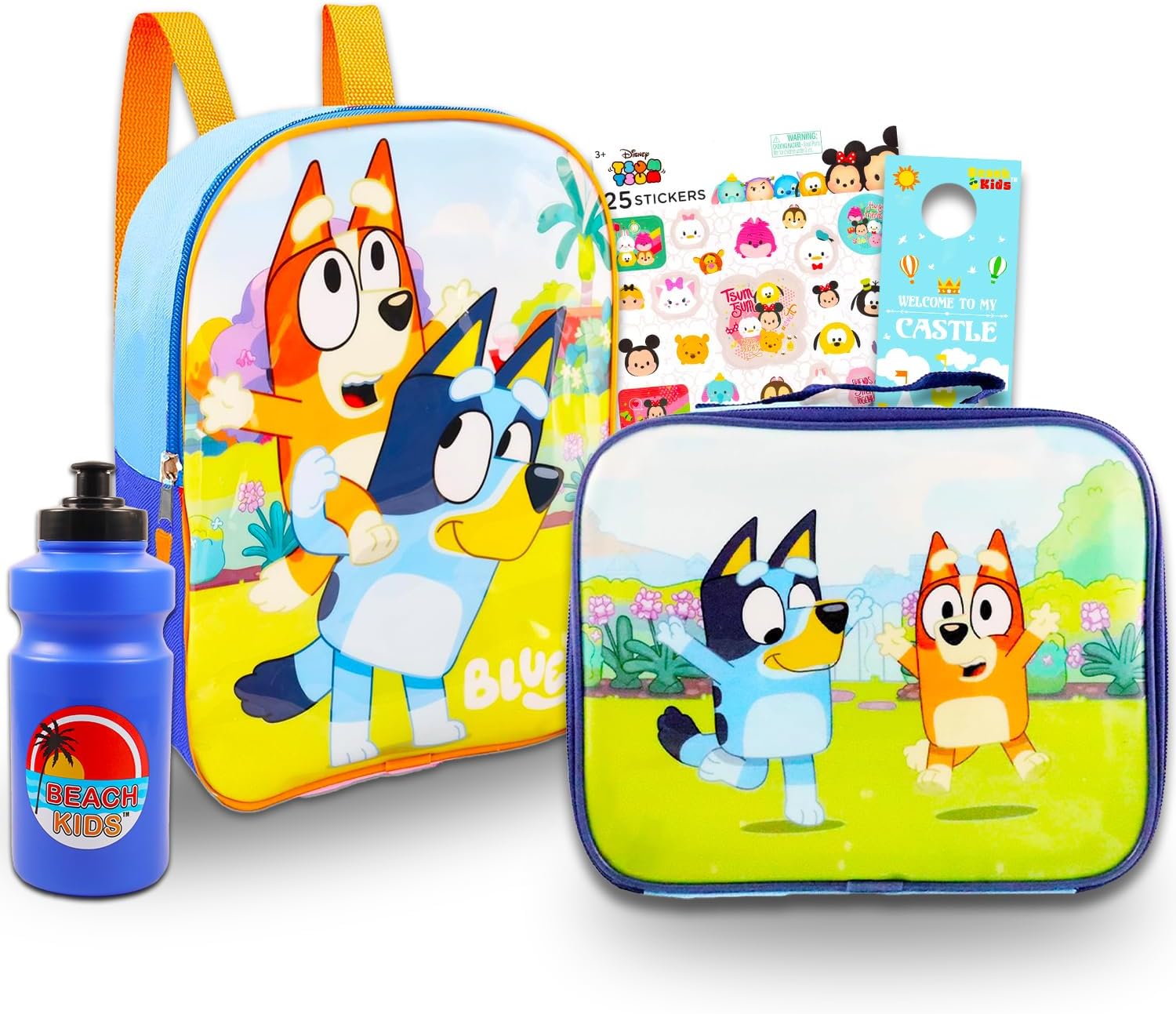Amazon.com: Disney Bluey Mini Backpack and Lunch Box Set - Bundle with ...
