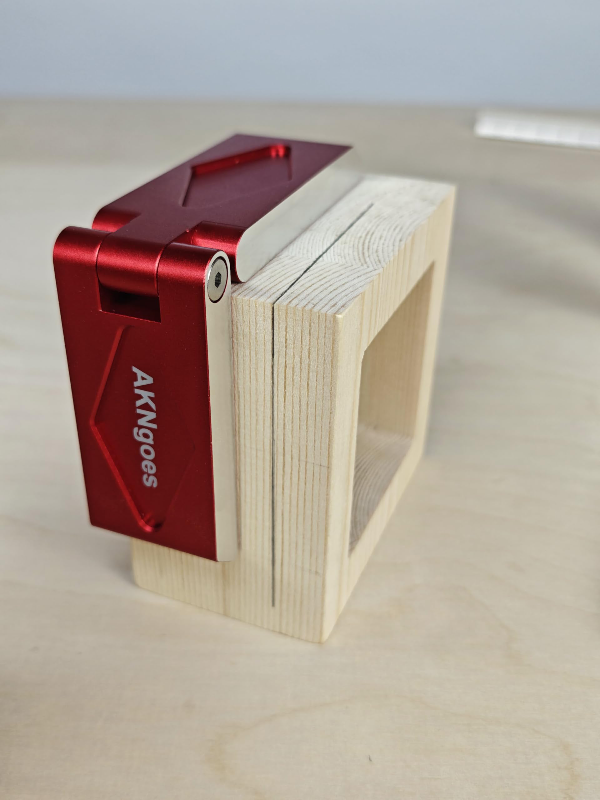 Holzbearbeitungs-Klappsattel, quadratisch, 17,8 cm, Transfer-Layout-Linien um Ecken, perfekt für Zapfen, Dübel, abgewinkelte Tischlerarbeiten, für Tischlerarbeiten, Layout- und Messwerkzeuge