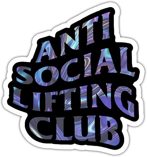 Milleyz - Adhesivo de club de levantamiento social, calcomanías de gimnasio, calcomanías de levantamiento de pesas, calcomanías de fitness,