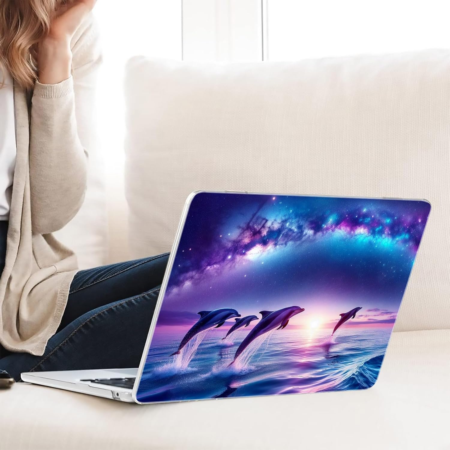 Compatible with MacBook Neo 13-inch, Hard Shell Case with Keyboard Cover and Screen Protector (A3404 A18 Pro chip, 2026 Release) - Dolphins MC23220