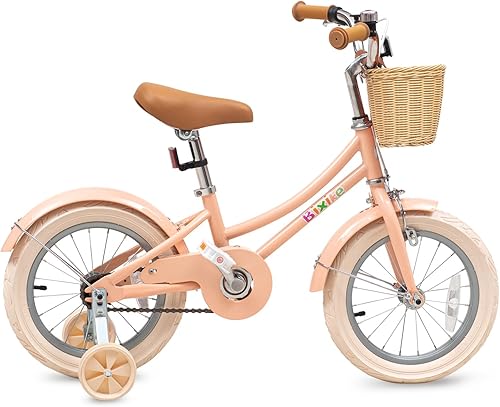 Miniatura 2 de Bicicleta de diseño retro para niñas con cesta y freno de posavasos para niños de 3 a 13 años, bicicleta de crucero de 14, 16, 18 pulgadas, para