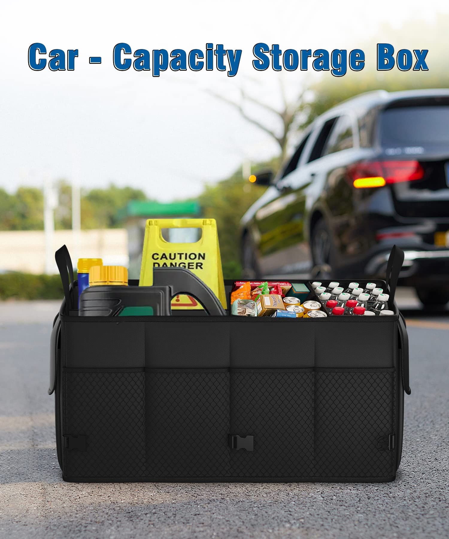 YORKING Car Trunk Organizer 30 * 29 * 16 CM Car Storage Non-Slip Car