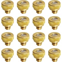 G3/16 Brass Mist Nozzle 0.4mm/0.015" Orifice Spraying Mister Spray Nozzle, Suitable for Outdoor Cooling, Garden Irrigation, Fountains, Crop Nutrient Injection, Greenhouse, 16 Pcs