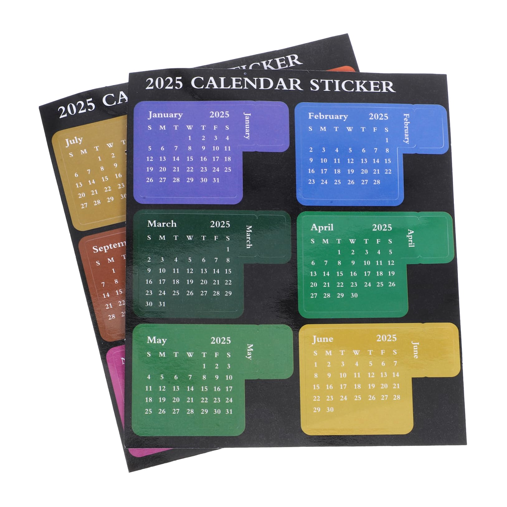 Lurrose 4ensembles Autocollants De Calendrier Stickers Multi-fonctions Pour Planificateur Étiquettes Colorées Pour Agenda Scolaire Et Ménager De Indices Mensuels