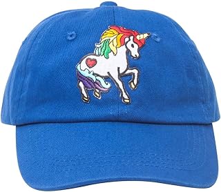 Unicorn Youth Sized Adjustable Baseball Hat, Royal