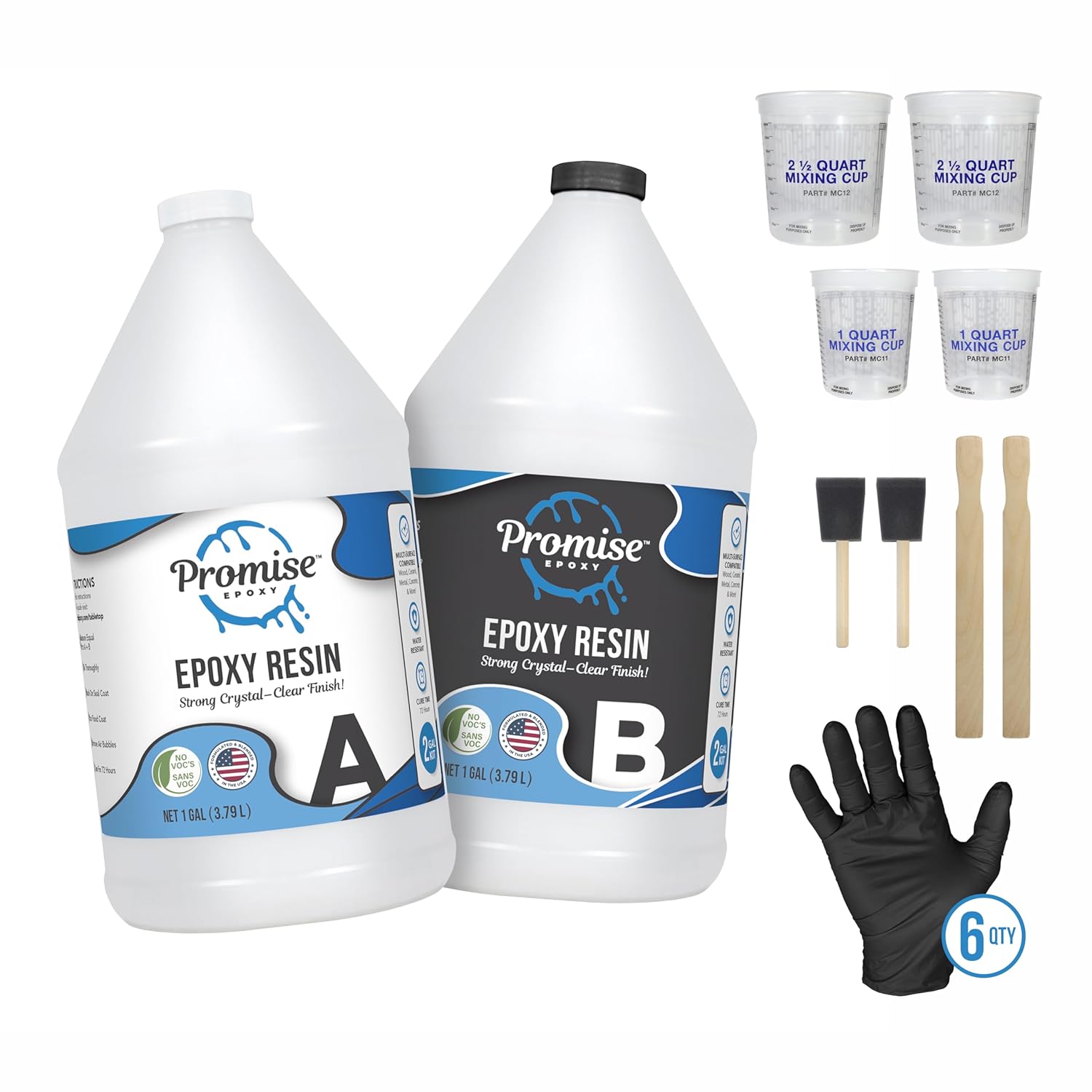 Promise Epoxy Crystal Clear Table Top Epoxy Resin (2Gallon Kit) 2