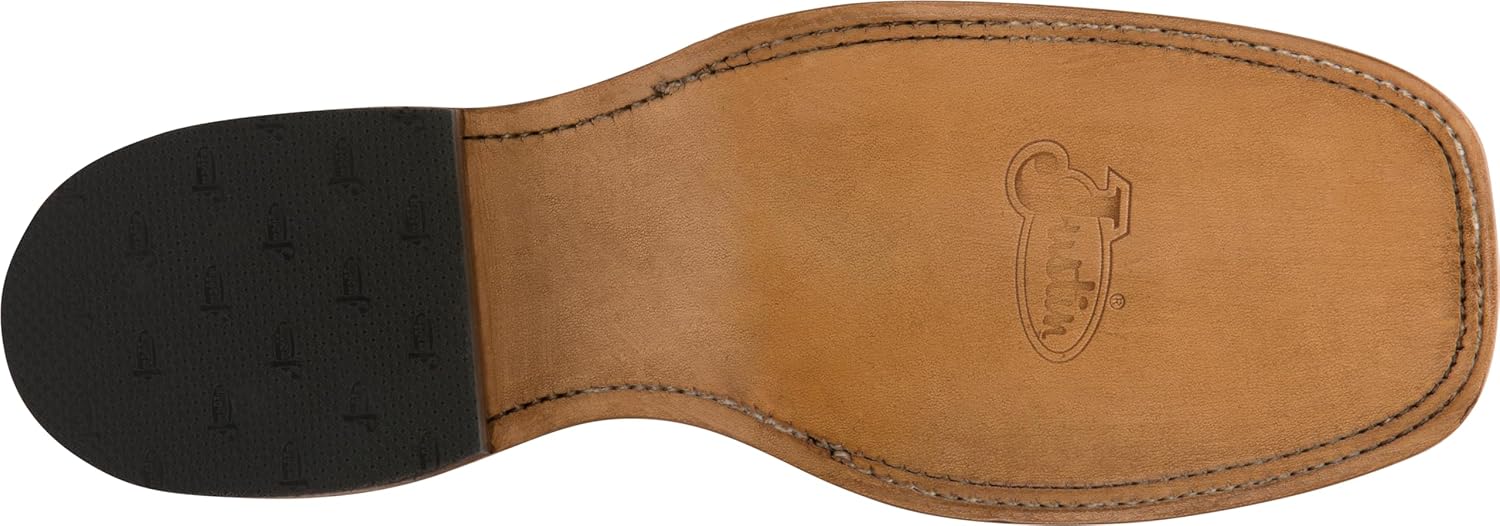 Justin Drennan 11" Western Boot for Men, Premium Leather, Cushioned Insole, Durable Outsole