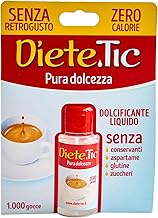 Diete.Tic, Zero Calorie Liquid Sweetener, Convenient and Practical Format 50 ml, Gluten Free, Preservatives and Aspartame, Great for Sweetening Hot and Cold Drinks, Yogurt, Fruit Salads and Sweets