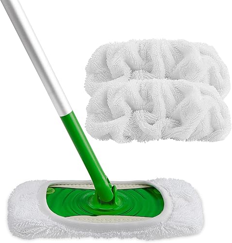 Miniatura 8 de HOMEXCEL Almohadillas de microfibra reutilizables compatibles con Swiffer Sweeper, repuestos de almohadillas húmedas lavables para uso húmedo