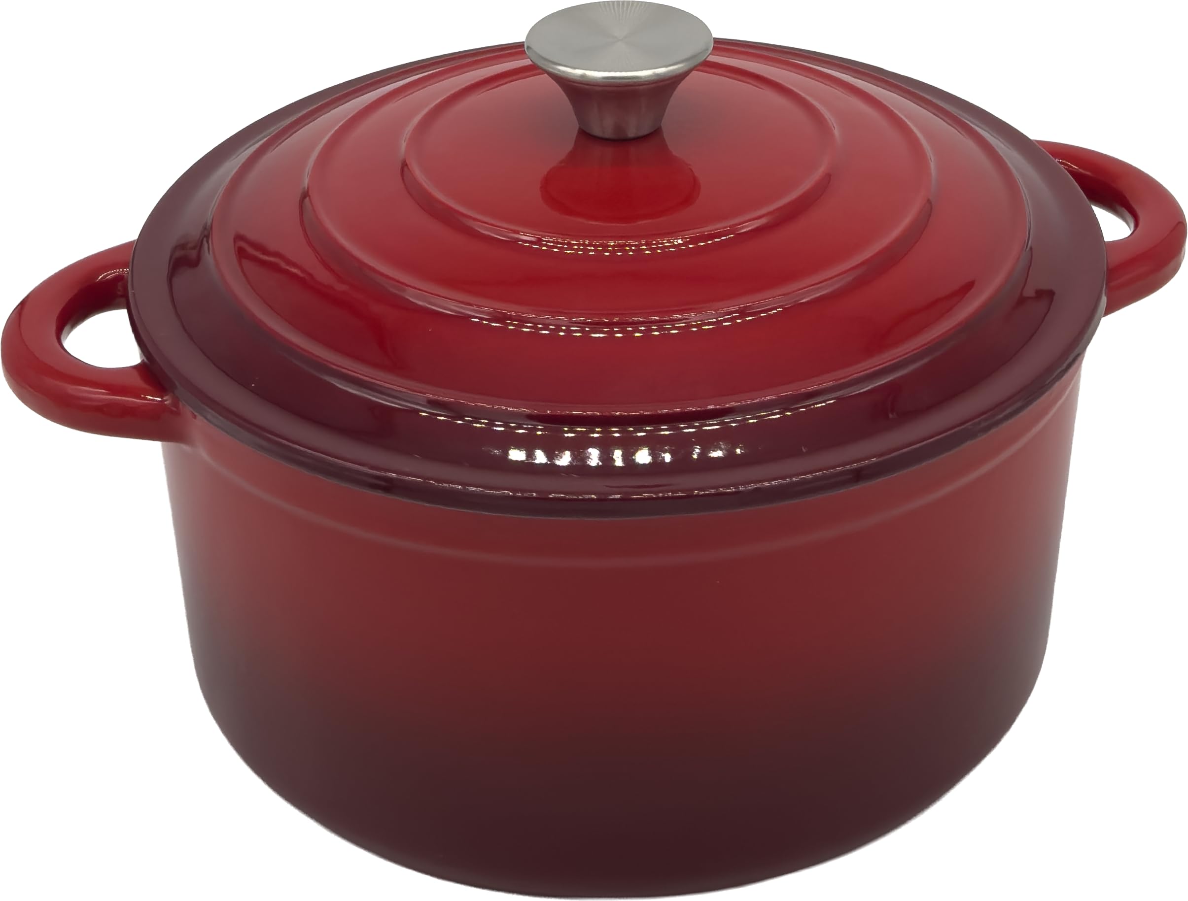 Homira Gusseisen Bräter Ø 26 cm mit Deckel – Emaille Schmortopf aus massivem Gusseisen, Dutch Oven für Induktion & alle Herdarten, backofenfest, ideal für Schmoren, Braten & Eintöpfe