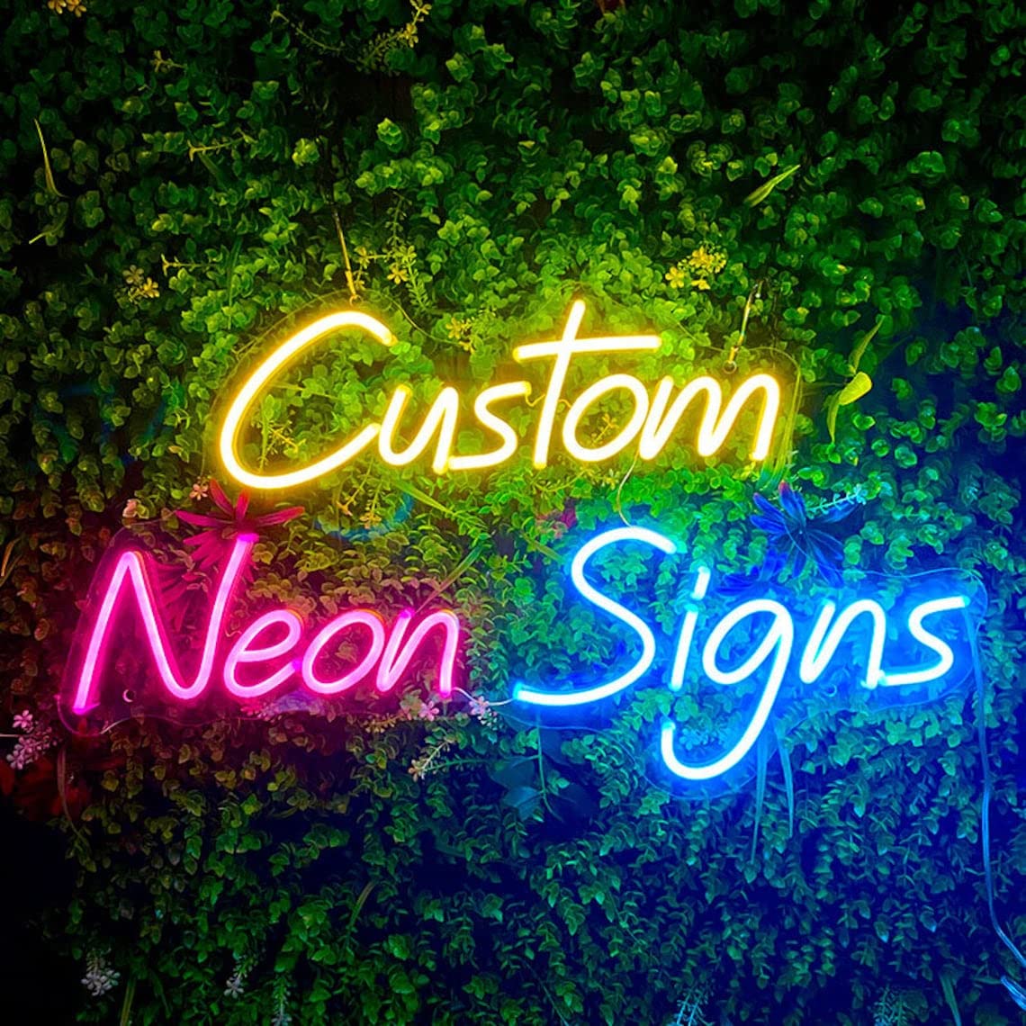 Lumineuses Enseignes au Néon LED Personnalisé, Signe De Lumiére De Nuit pour la Décoration Murale Bar Boutique Fête Mariage Cadeau Danniversaire