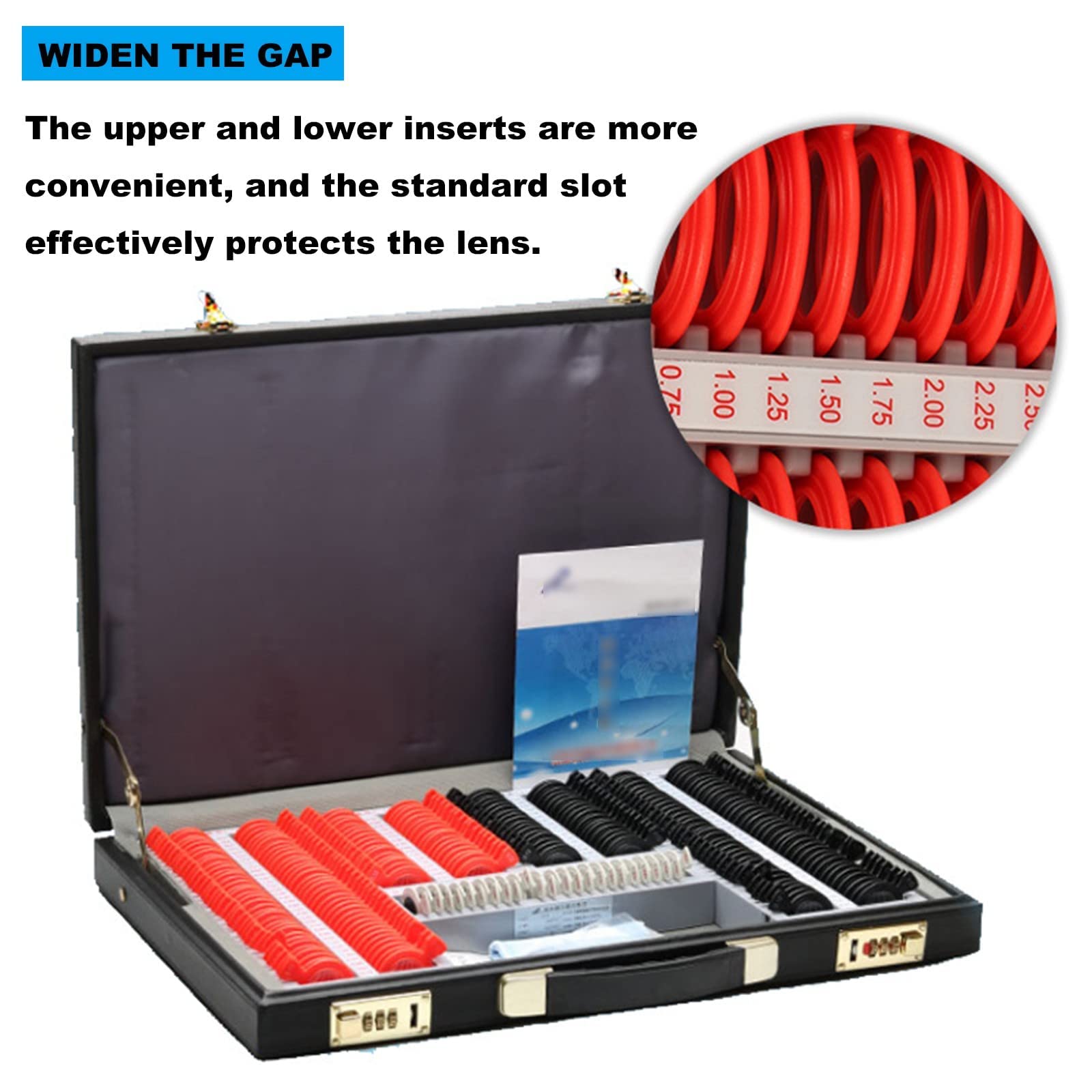 Kit di optometria, Set di Lenti di Prova ottiche da 232 Pezzi, Kit di optometria Accessori per la Protezione degli Occhi con Custodia in Alluminio, Attrezzatura per Lenti di Prova ottiche in