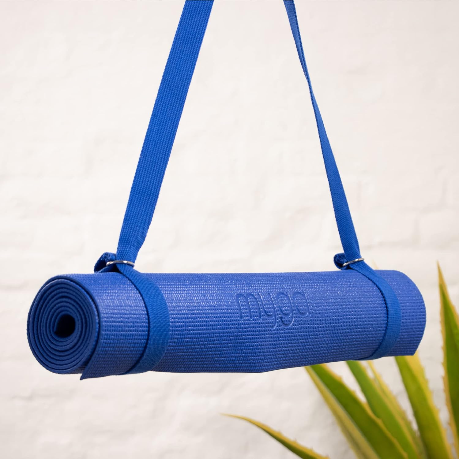 Myga 2 in 1 Yoga Belt Strap for Stretching and Improving Flexibility,Adjustable Sling for Carrying Yoga Mat with D Ring Buckle for Holding Poses and Physical Therapy