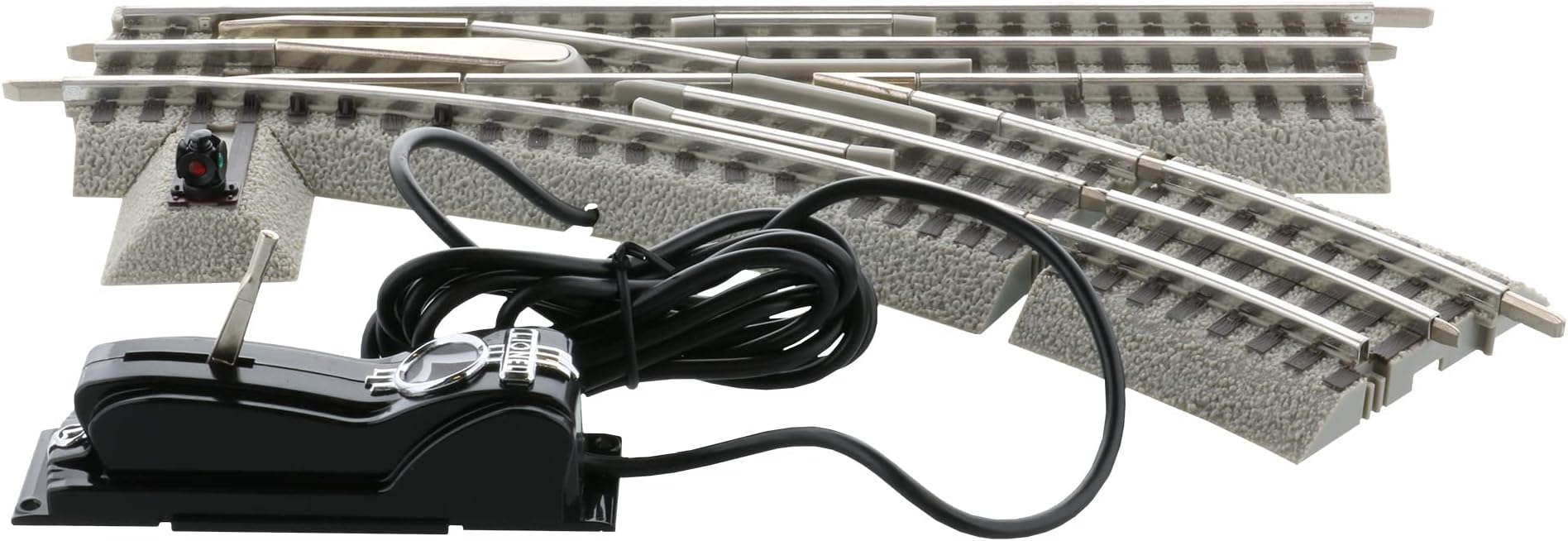Lionel FasTrack O31 Right Hand Remote Command Control Switch with Quarter Curve Section, O Gauge Model Train Track Accessory, Railroad Switch Track, Age 14+