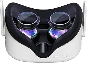 KIWI design Blue Light Blocking Glasses, VR Lens Protector Accessories Compatible with Quest 2, Anti-Glare and Protect Your Eyes from Harmful Blue Light (1 Pair)