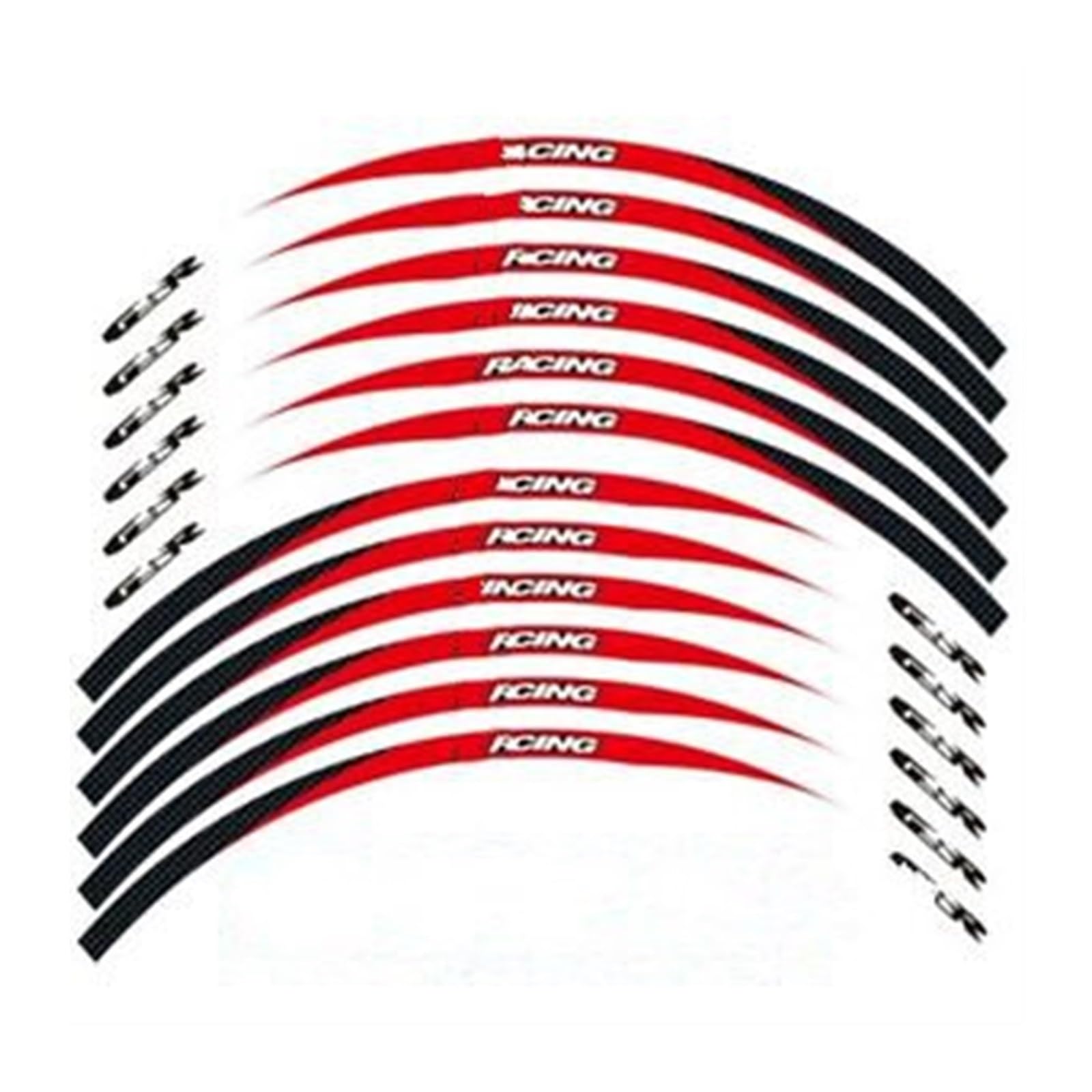 Hub Decals Rim for S&uzuki GSR400 GSR600 GSR750 for GSR 400 for 600 for 750 Motorcycle 17inch Wheel Sticker Decal Reflective Rim Stripe Tape(Red)