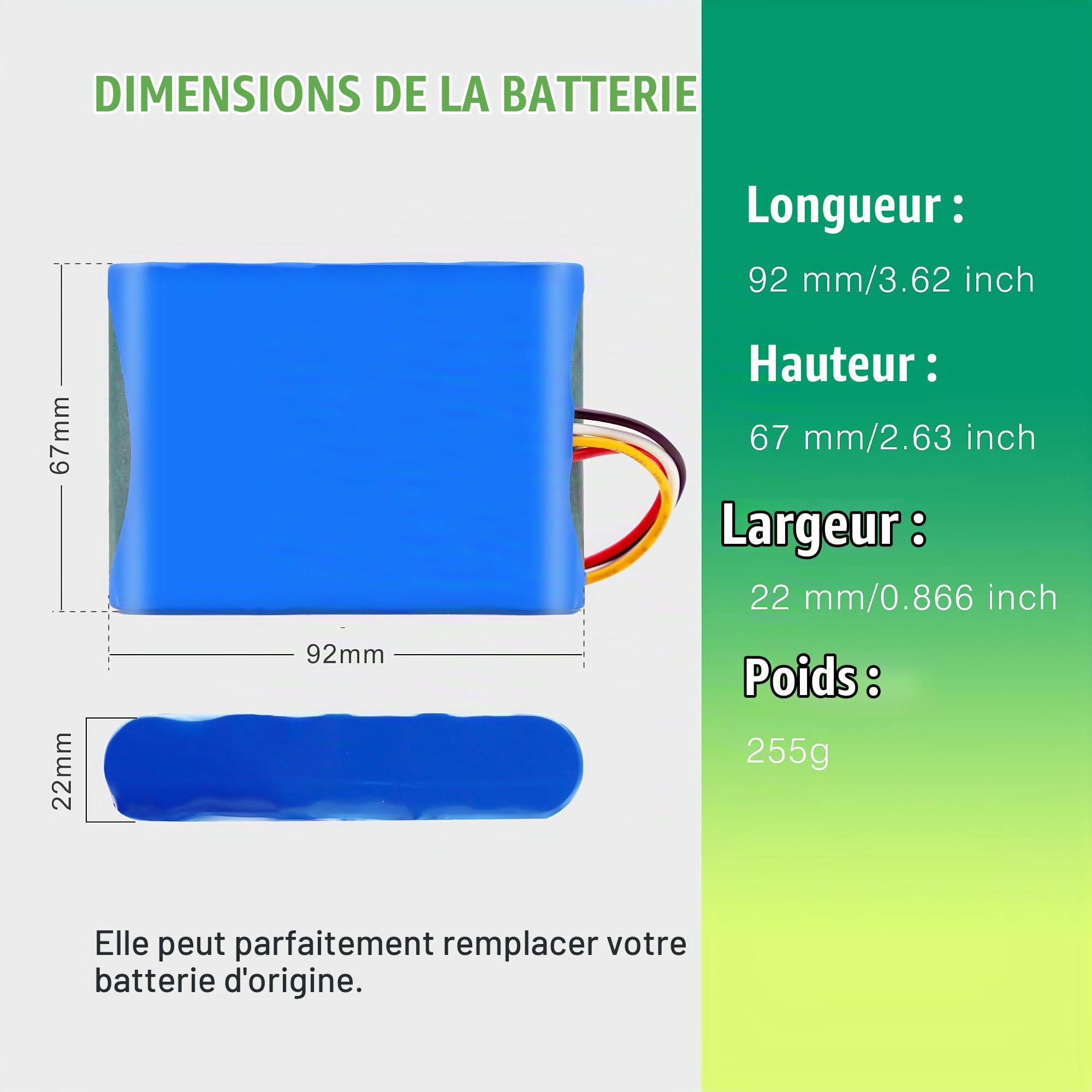 BLESYS 3500mAh Batterie pour Gardena Sileno City 250 500 (2017,2018) Sileno Life, Batterie de Remplacement pour Robot Tondeuse pour Husqvarna Modèles 589 58 62-01,584 85 28-02 [18,5V 65Wh]