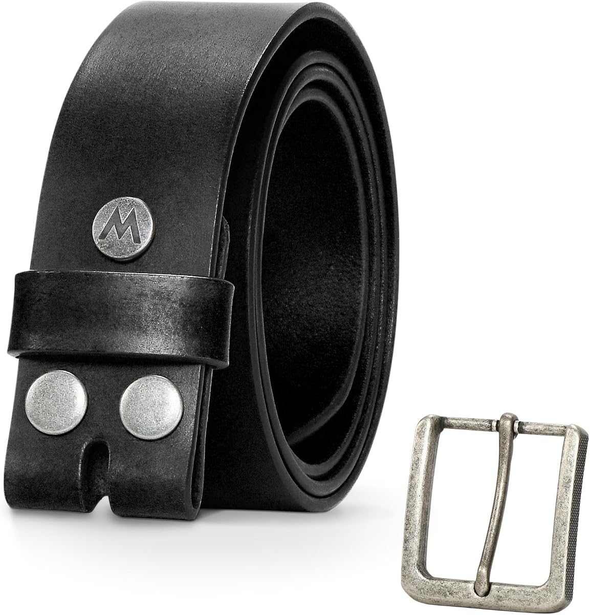 Wrangler Cinturón de cuero genuino para hombre con hebilla extraíble, cinturón casual de 38 mm para jeans, regalo para hombres