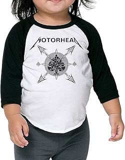 Motorhead Ace of Spades Boys&Girls 3/4 Sleeve Raglan Baseball Tee Shirt 2-6 Toddler - coolthings.us