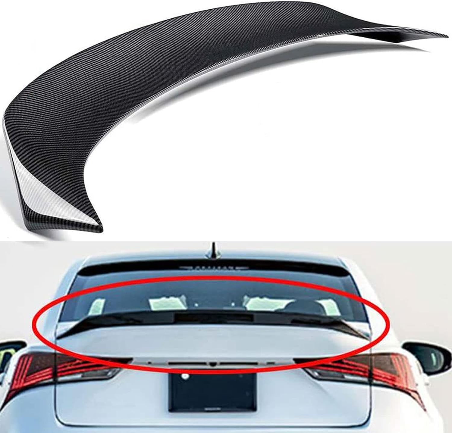 Becquet arrière Lexus IS200 IS250 IS350 2014-2019 LUISAS aileron de coffre noir