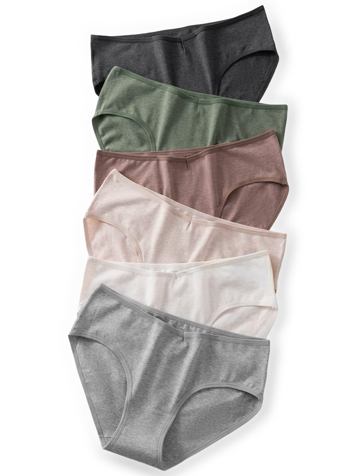ZPKYDC Cotton Underwear Women Stretch Bikini 6 Pack