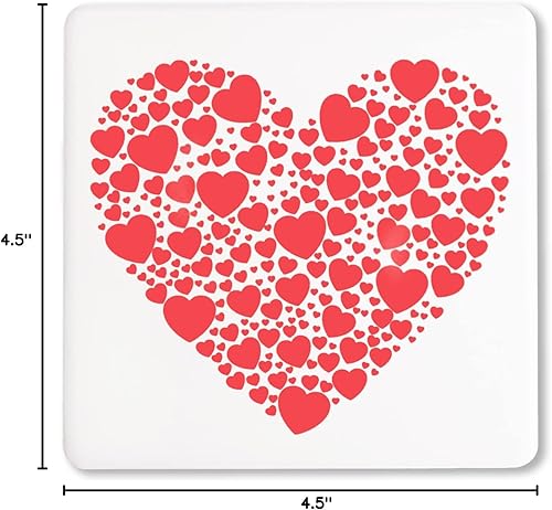 Vista 3 de Red Heart - Posavasos para bebidas con diseño de corazón rojo, para café y bebida, superabsorbentes, regalo de inauguración de la casa
