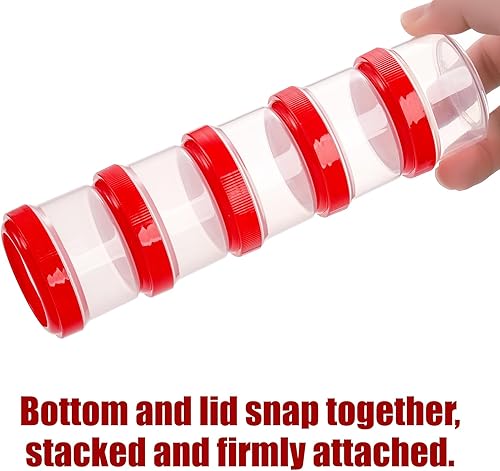 Miniatura 4 de Elsjoy Paquete de 30 recipientes para condimentos con tapa, recipiente de aderezo de ensalada de 1.18 onzas, recipiente pequeño de almacenamiento de