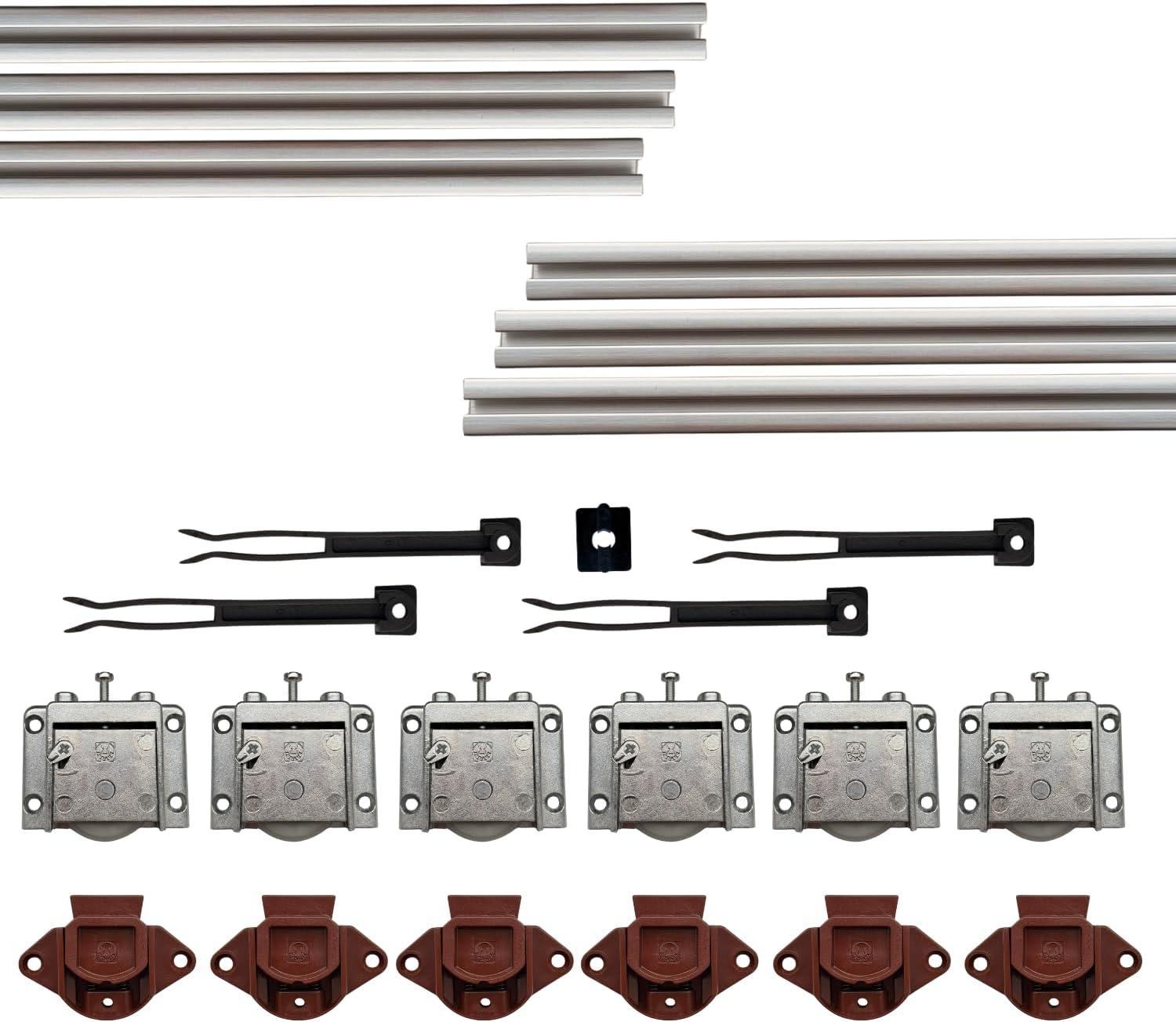 Kit Ferramenta EVOTRADE JUNIOR-3 - 3 Ante, 50kg, Binari 2m