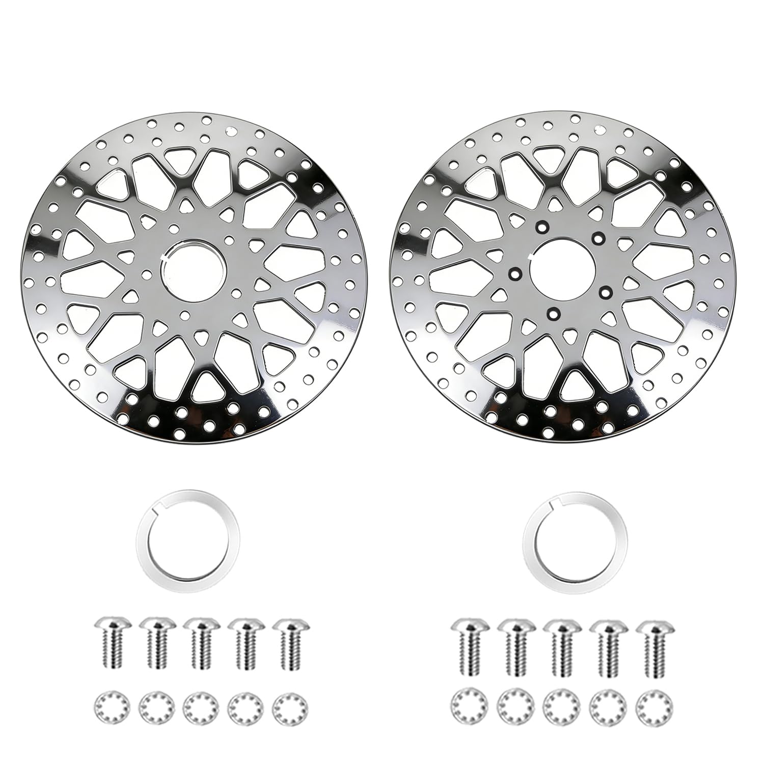 Photo 1 of 2 * 11.5'' Front Brake Rotors Compatible with Harley Rotor Electra Glide,Road King,Road Glide, Street Glide,Front Brake Rotors Kit Polished Finish Stainless