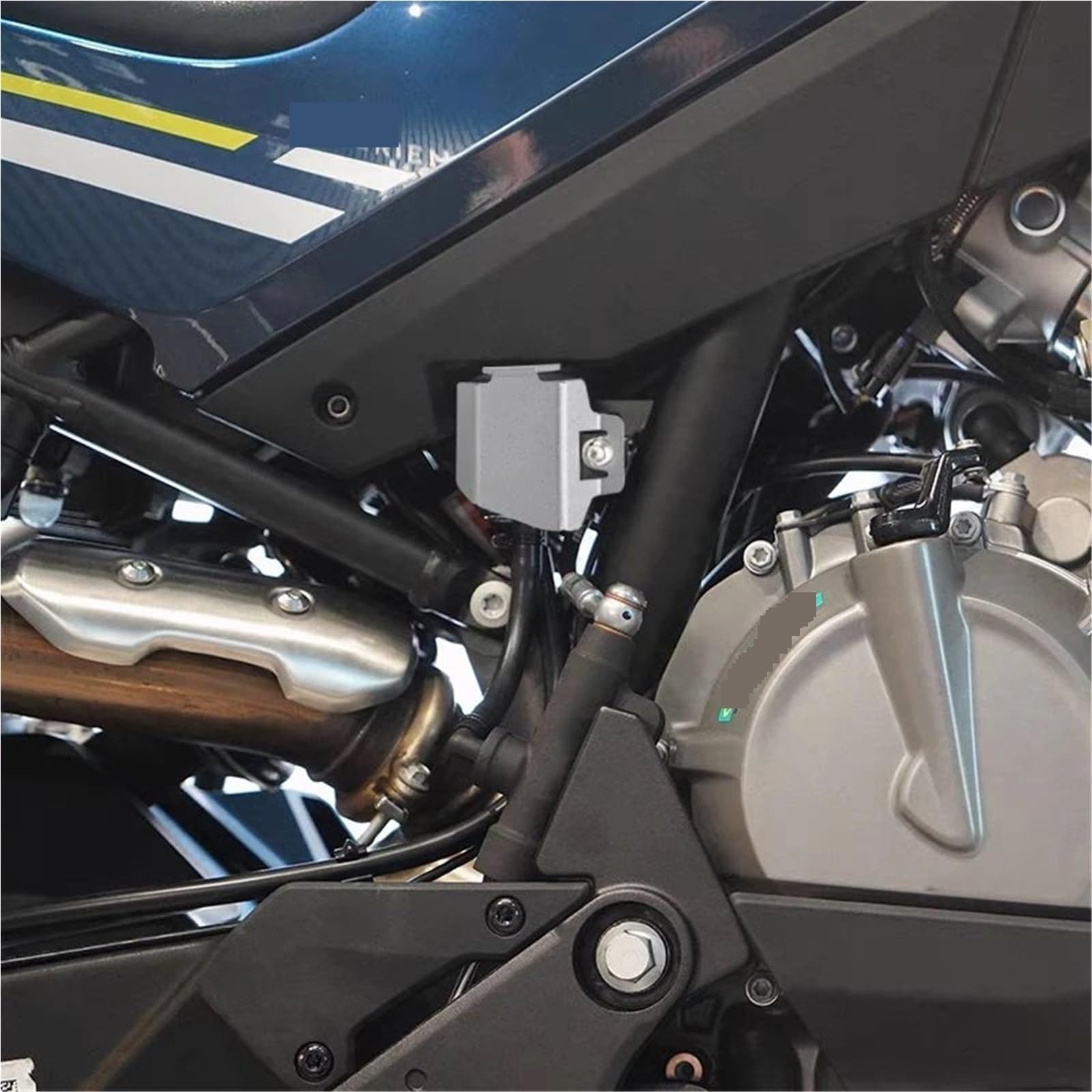 adapter podpórki Pasuje do CFMOTO 800MT MT800 Osłona zacisku hamulca przedniego ochronna Tylny zbiornik płynu(Dark Grey)