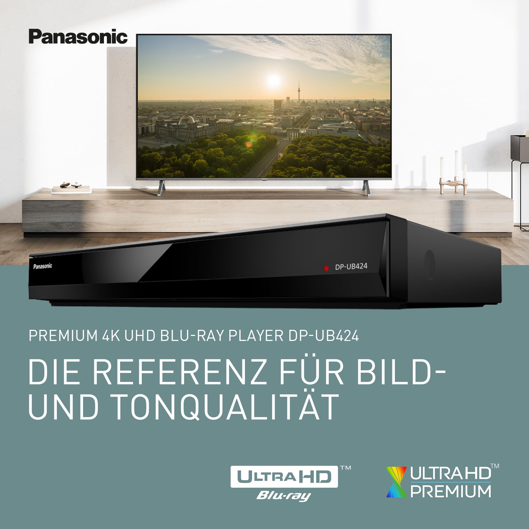 Panasonic DP-UB424EGK Ultra HD Player (4K Blu-ray Disc, 4K VoD, DLNA, 2x HDMI, USB, schwarz)