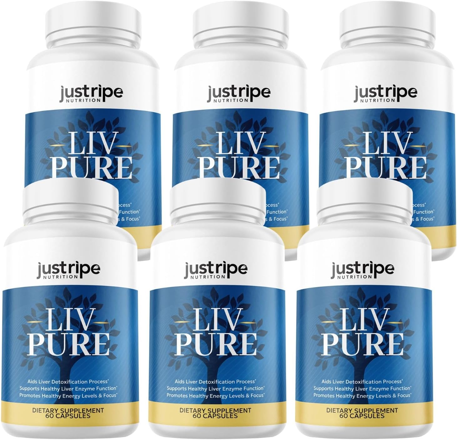 LivPure - Liver Health Formula, Liver Cleanse Detox & Repair with Artichoke Extract, Milk Thistle, Dandelion and more for Liver Health - Herbal Liver Support Supplement 30 Days Supply (6)