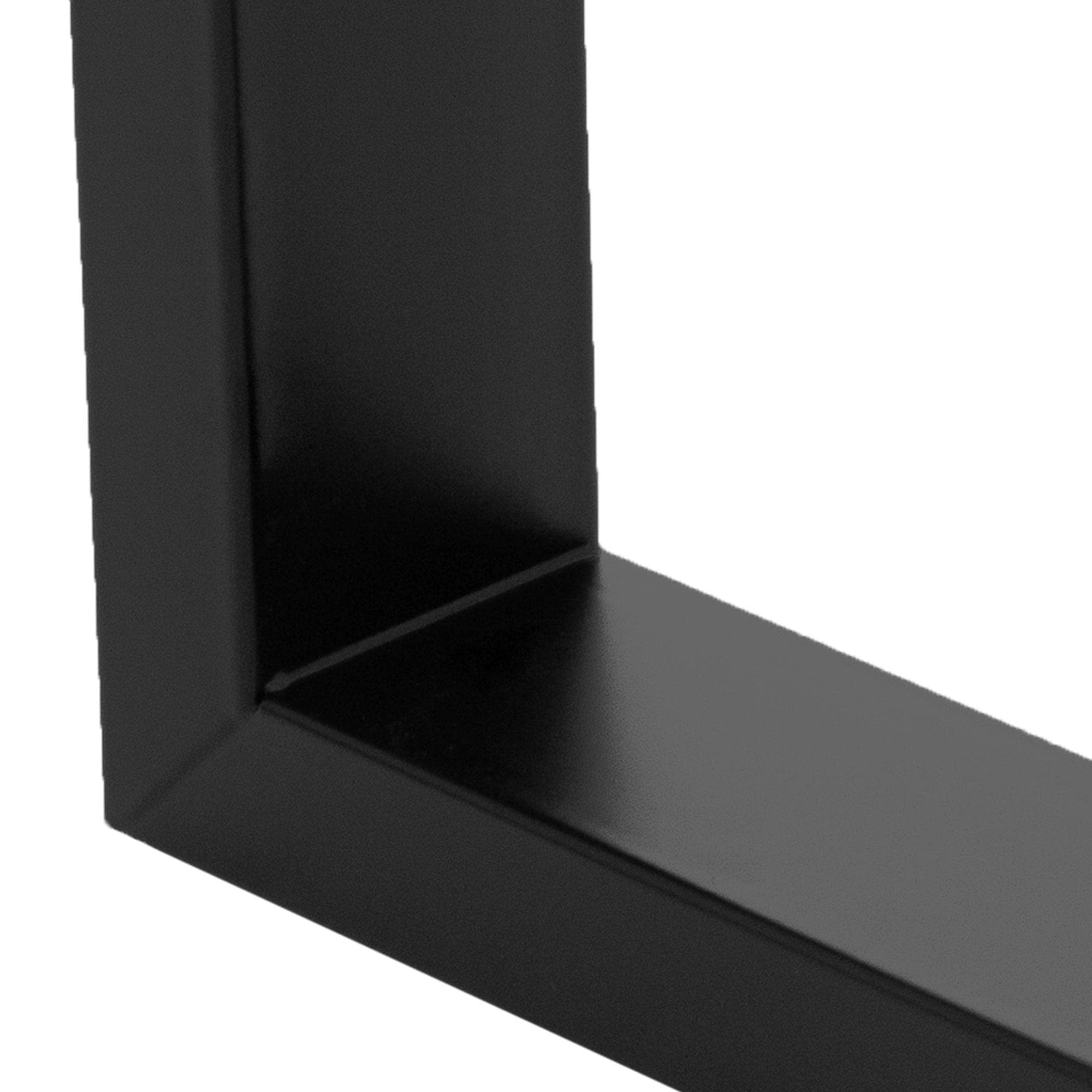ML-Design Set 2x Base de Mesa en V 44 x 72 cm Soporte Angular Negro Mate de Metal Acero Recubierto de Polvo Bastidor para Escritorio Pata para Consola Sostén para Tablero Pie Armazón Diseño Industrial