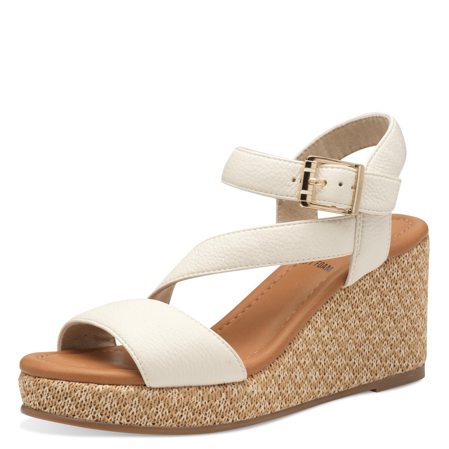 s.Oliver Women's 5-28707-44 Wedge Sandals, cream, 8 UK
