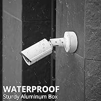 Vista 3 de Solo compatible con cámaras bala – Paquete de 12 cajas de conexiones de cámara de seguridad, soporte de montaje impermeable, cable oculto, cubierta