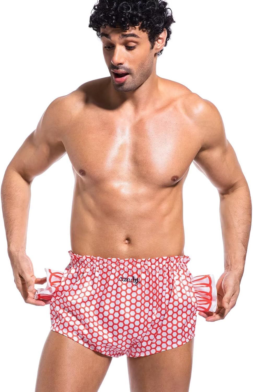 Landofgenie Diaper Cover for Adults Reusable & Washable with Elastic Waist Unisex Adult Diaper Cover Shorts - Candy