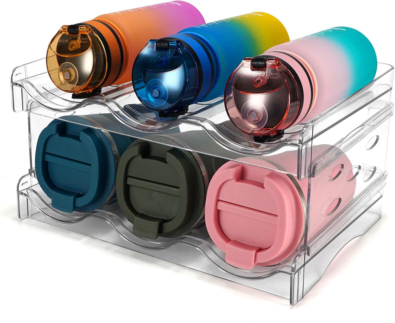 Water Bottle Organizer,Stackable Water Bottle Organizer for