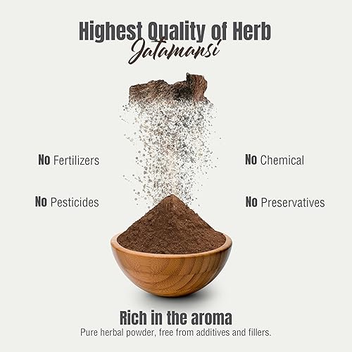 Miniatura 6 de Jatamansi Powder - Nardostachys Jatamansi - Hierba para aliviar el estrés - Actúa como un tónico cerebral - Ayuda a mejorar la memoria - Sin OMG,