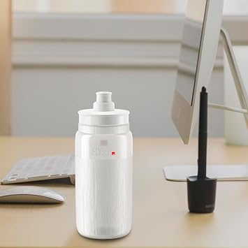 ELITE Fly Tex Cycling Water Bottle 550ml Clear Ultra-Lightweight, BPA-Free, Easy-Squeeze Sports Bottle for Road, MTB & Gravel | bike-water-bottles